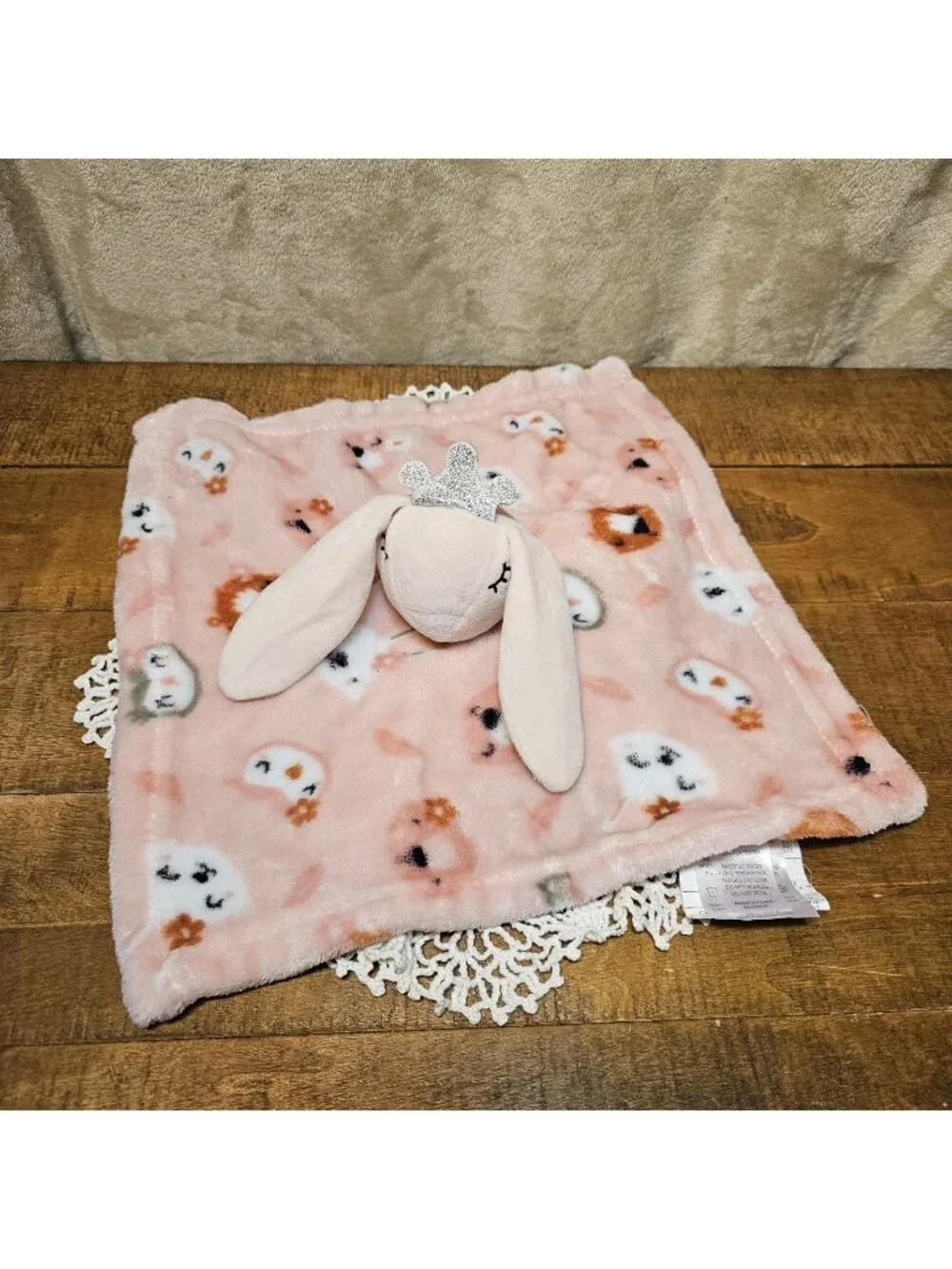 Baby Luxe Bunny Rabbit Baby Security Blanket Owl Fox Pink Girl Lovey